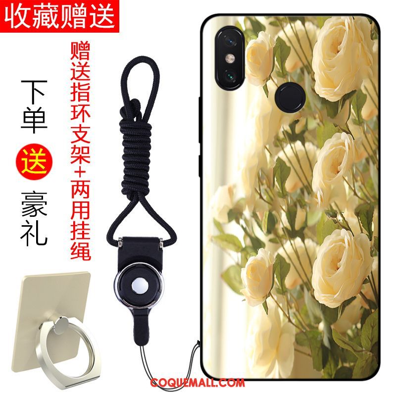 Étui Xiaomi Mi Max 3 Fluide Doux Téléphone Portable Incassable, Coque Xiaomi Mi Max 3 Bleu Frais Beige