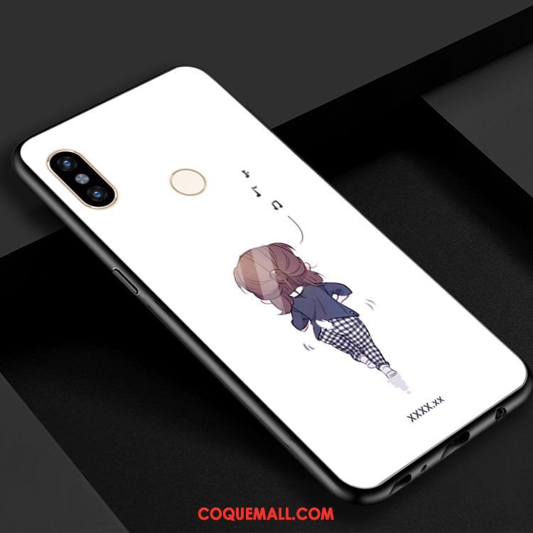 Étui Xiaomi Mi Max 3 Grue Blanc Protection, Coque Xiaomi Mi Max 3 Verre Petit Beige