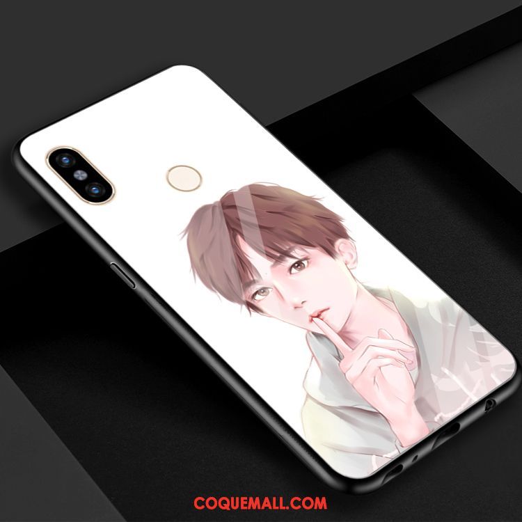 Étui Xiaomi Mi Max 3 Grue Blanc Protection, Coque Xiaomi Mi Max 3 Verre Petit Beige