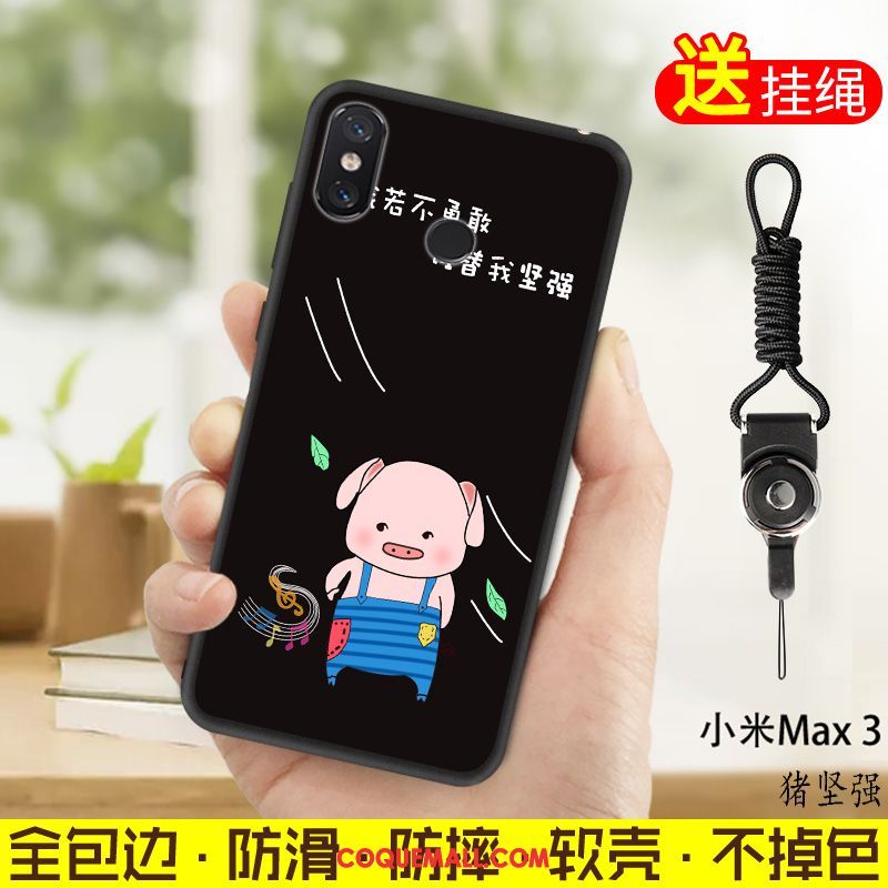 Étui Xiaomi Mi Max 3 Ornements Suspendus Fluide Doux Petit, Coque Xiaomi Mi Max 3 Incassable Téléphone Portable Beige