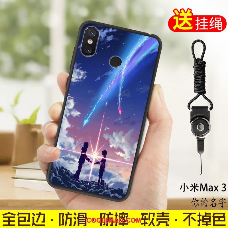 Étui Xiaomi Mi Max 3 Ornements Suspendus Fluide Doux Petit, Coque Xiaomi Mi Max 3 Incassable Téléphone Portable Beige