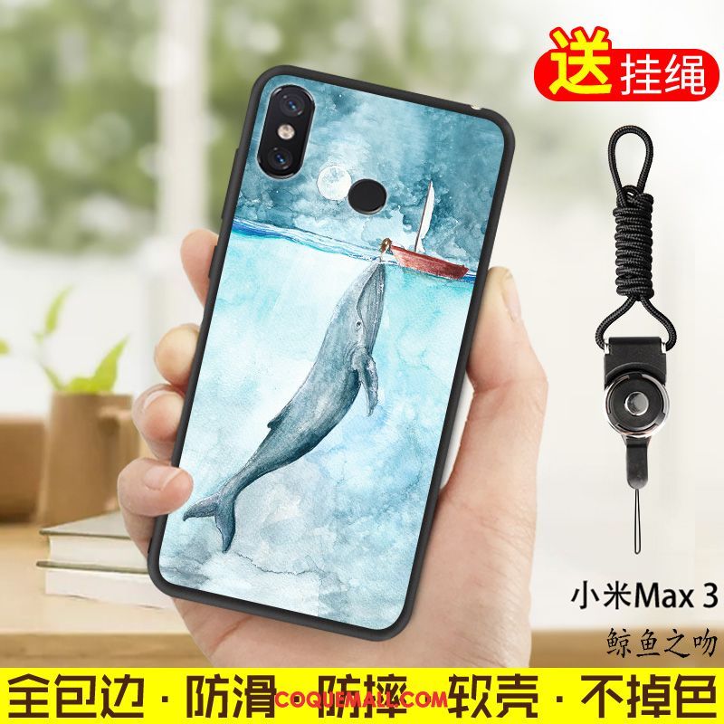 Étui Xiaomi Mi Max 3 Ornements Suspendus Fluide Doux Petit, Coque Xiaomi Mi Max 3 Incassable Téléphone Portable Beige