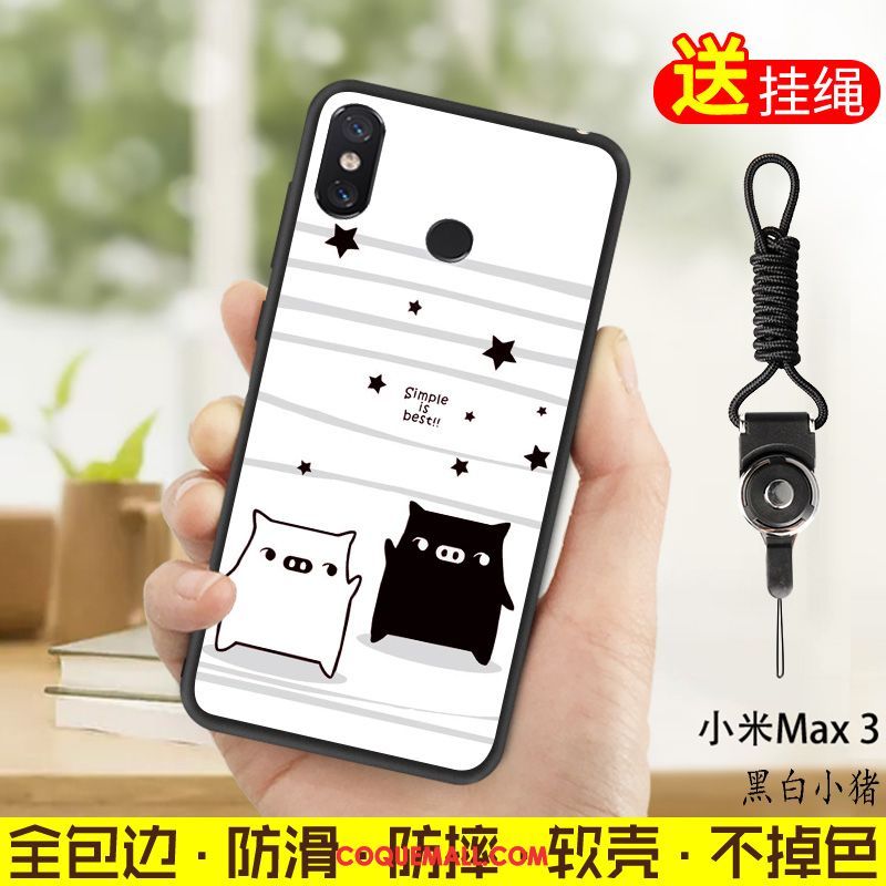 Étui Xiaomi Mi Max 3 Ornements Suspendus Fluide Doux Petit, Coque Xiaomi Mi Max 3 Incassable Téléphone Portable Beige