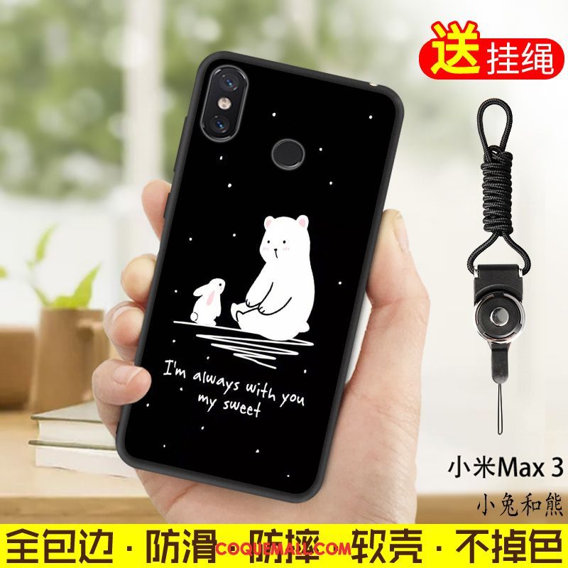 Étui Xiaomi Mi Max 3 Ornements Suspendus Fluide Doux Petit, Coque Xiaomi Mi Max 3 Incassable Téléphone Portable Beige