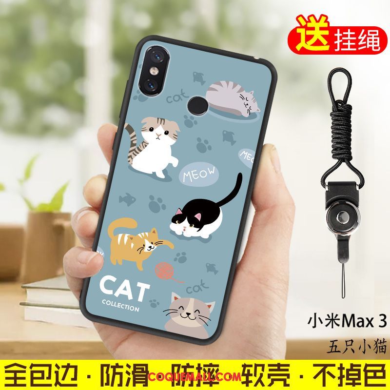 Étui Xiaomi Mi Max 3 Ornements Suspendus Fluide Doux Petit, Coque Xiaomi Mi Max 3 Incassable Téléphone Portable Beige