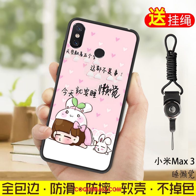 Étui Xiaomi Mi Max 3 Ornements Suspendus Fluide Doux Petit, Coque Xiaomi Mi Max 3 Incassable Téléphone Portable Beige