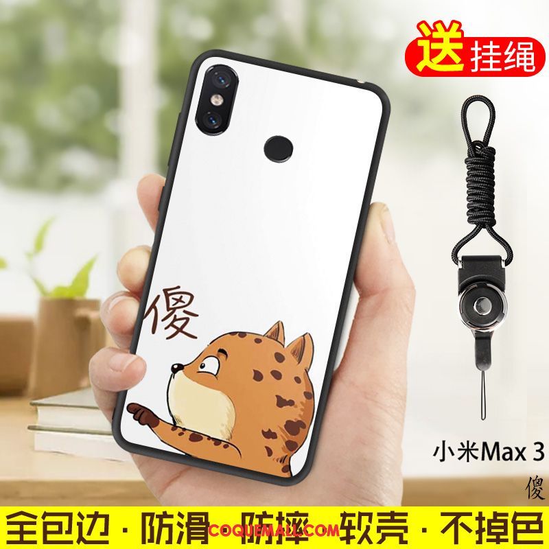 Étui Xiaomi Mi Max 3 Ornements Suspendus Fluide Doux Petit, Coque Xiaomi Mi Max 3 Incassable Téléphone Portable Beige