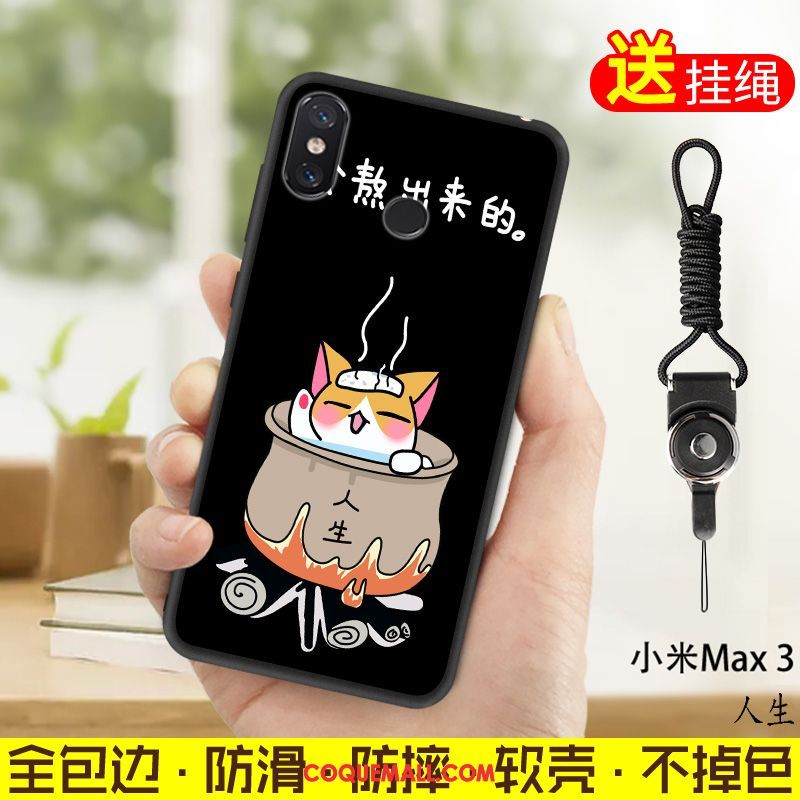 Étui Xiaomi Mi Max 3 Ornements Suspendus Fluide Doux Petit, Coque Xiaomi Mi Max 3 Incassable Téléphone Portable Beige