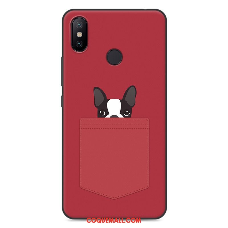 Étui Xiaomi Mi Max 3 Personnalité Téléphone Portable Silicone, Coque Xiaomi Mi Max 3 Rose Dessin Animé Beige