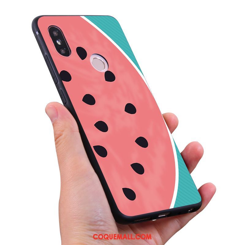 Étui Xiaomi Mi Max 3 Petit Tout Compris Fraise, Coque Xiaomi Mi Max 3 Pastèque Fruit Beige