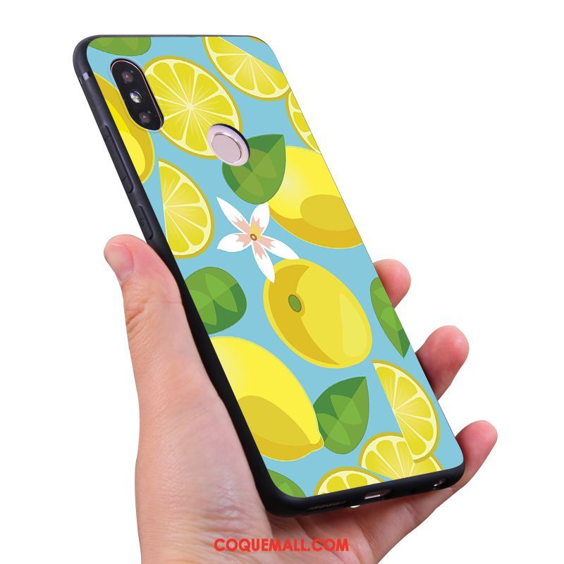 Étui Xiaomi Mi Max 3 Petit Tout Compris Fraise, Coque Xiaomi Mi Max 3 Pastèque Fruit Beige