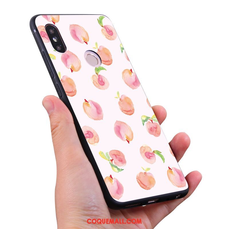 Étui Xiaomi Mi Max 3 Petit Tout Compris Fraise, Coque Xiaomi Mi Max 3 Pastèque Fruit Beige