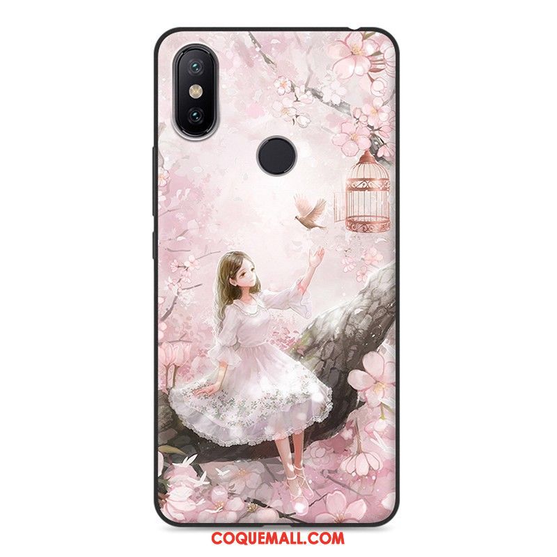 Étui Xiaomi Mi Max 3 Protection Grand Fluide Doux, Coque Xiaomi Mi Max 3 Tendance Petit Beige