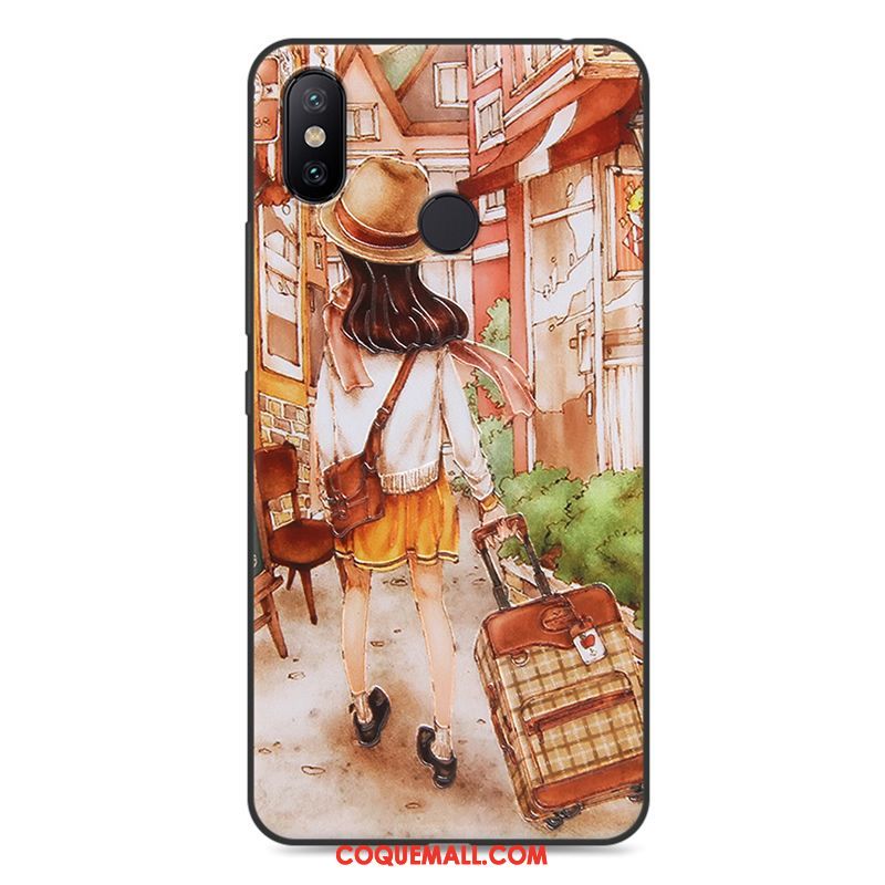 Étui Xiaomi Mi Max 3 Protection Rose Incassable, Coque Xiaomi Mi Max 3 Téléphone Portable Tendance Beige