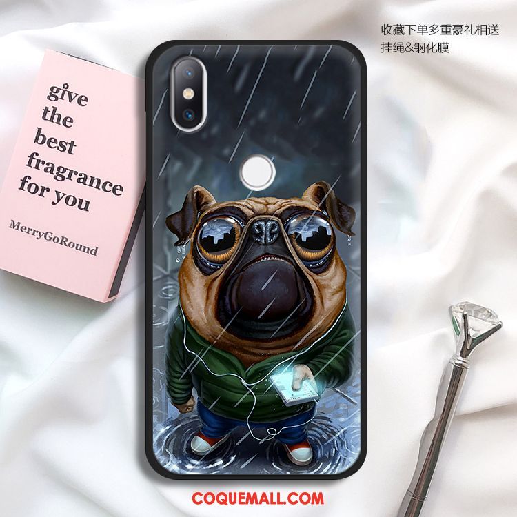 Étui Xiaomi Mi Max 3 Protection Téléphone Portable Délavé En Daim, Coque Xiaomi Mi Max 3 Fluide Doux Marque De Tendance Beige