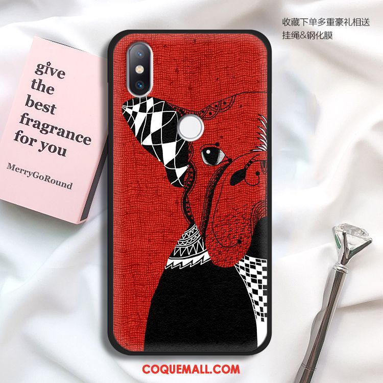 Étui Xiaomi Mi Max 3 Protection Téléphone Portable Délavé En Daim, Coque Xiaomi Mi Max 3 Fluide Doux Marque De Tendance Beige