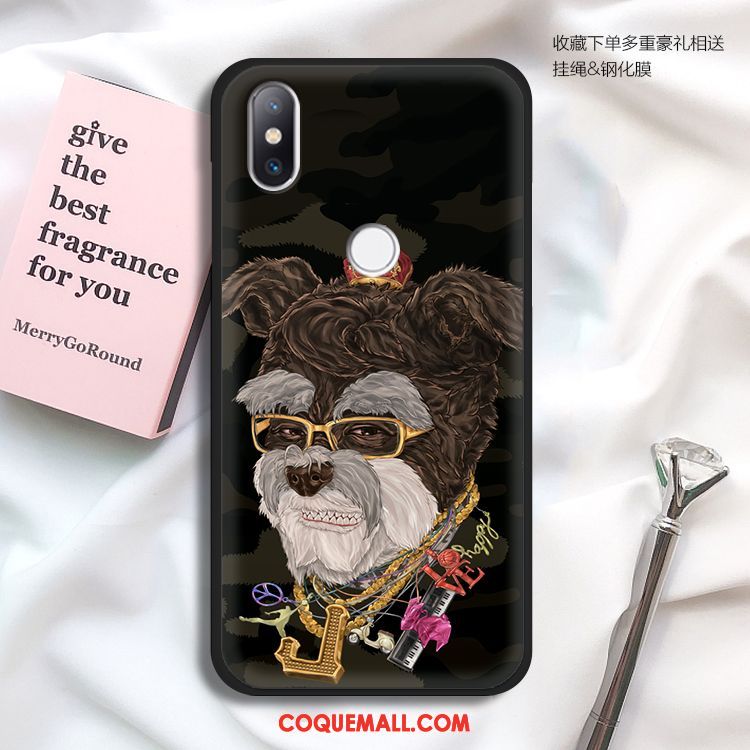 Étui Xiaomi Mi Max 3 Protection Téléphone Portable Délavé En Daim, Coque Xiaomi Mi Max 3 Fluide Doux Marque De Tendance Beige