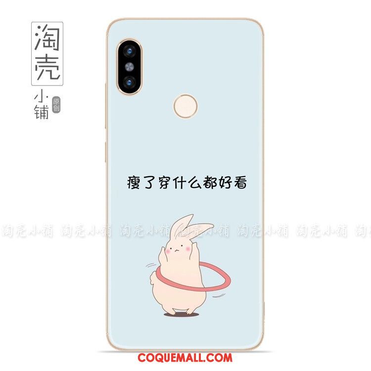 Étui Xiaomi Mi Max 3 Protection Téléphone Portable Silicone, Coque Xiaomi Mi Max 3 Lapin Dessin Animé Beige