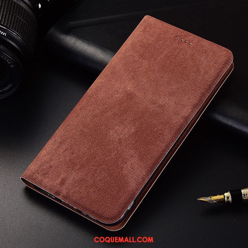 Étui Xiaomi Mi Max 3 Rouge Fluide Doux Étui En Cuir, Coque Xiaomi Mi Max 3 Protection Petit Beige