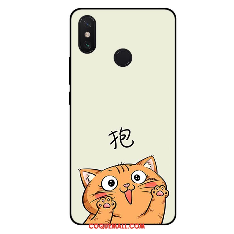 Étui Xiaomi Mi Max 3 Silicone Drôle Personnalité, Coque Xiaomi Mi Max 3 Incassable Fluide Doux Beige