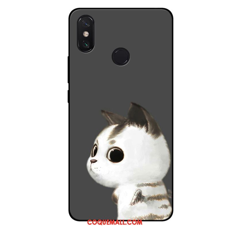 Étui Xiaomi Mi Max 3 Silicone Drôle Personnalité, Coque Xiaomi Mi Max 3 Incassable Fluide Doux Beige