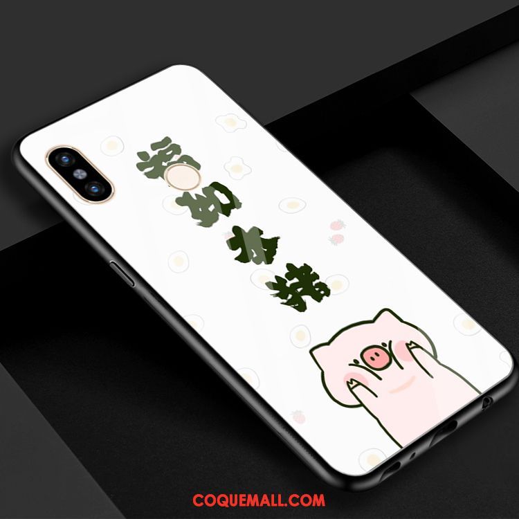 Étui Xiaomi Mi Max 3 Téléphone Portable Mignonne Rouge, Coque Xiaomi Mi Max 3 Dessin Animé Charmant Beige