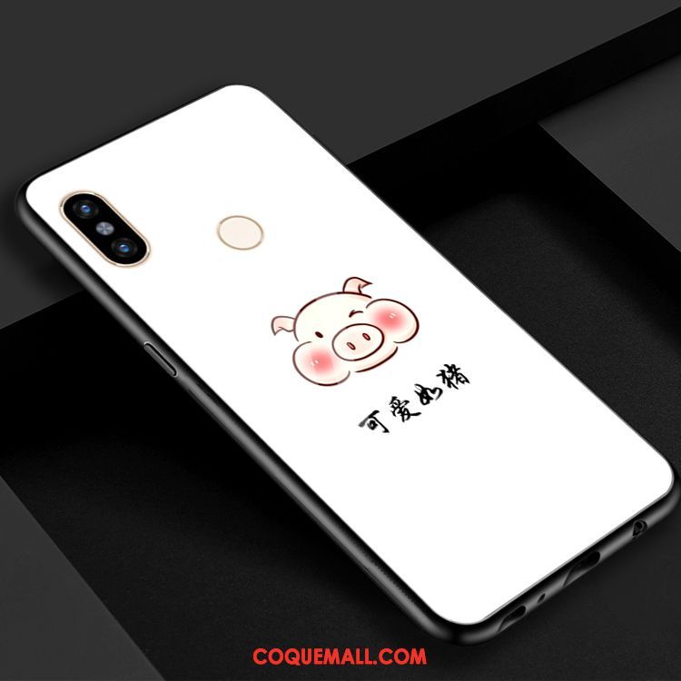 Étui Xiaomi Mi Max 3 Téléphone Portable Mignonne Rouge, Coque Xiaomi Mi Max 3 Dessin Animé Charmant Beige