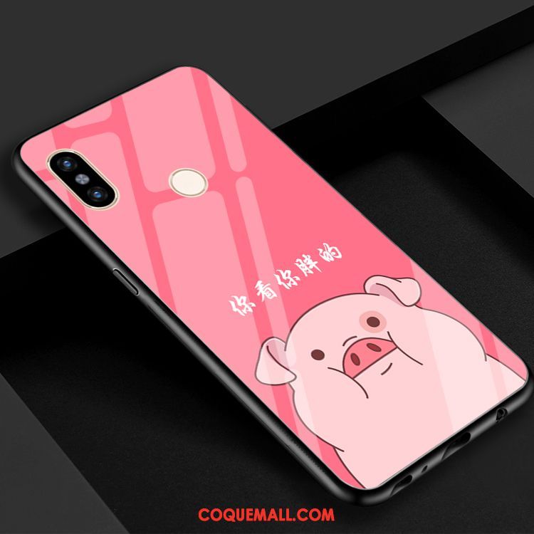 Étui Xiaomi Mi Max 3 Téléphone Portable Mignonne Rouge, Coque Xiaomi Mi Max 3 Dessin Animé Charmant Beige