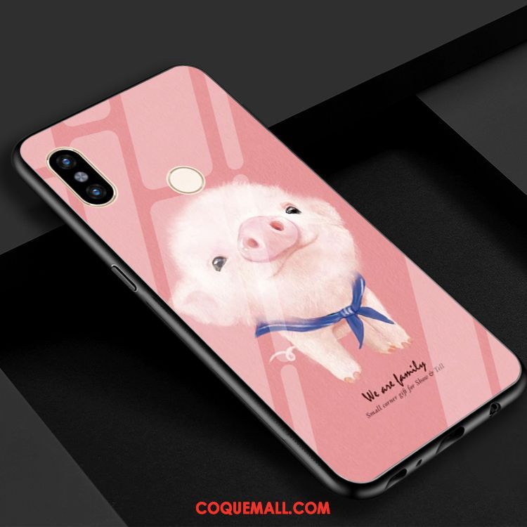 Étui Xiaomi Mi Max 3 Téléphone Portable Mignonne Rouge, Coque Xiaomi Mi Max 3 Dessin Animé Charmant Beige