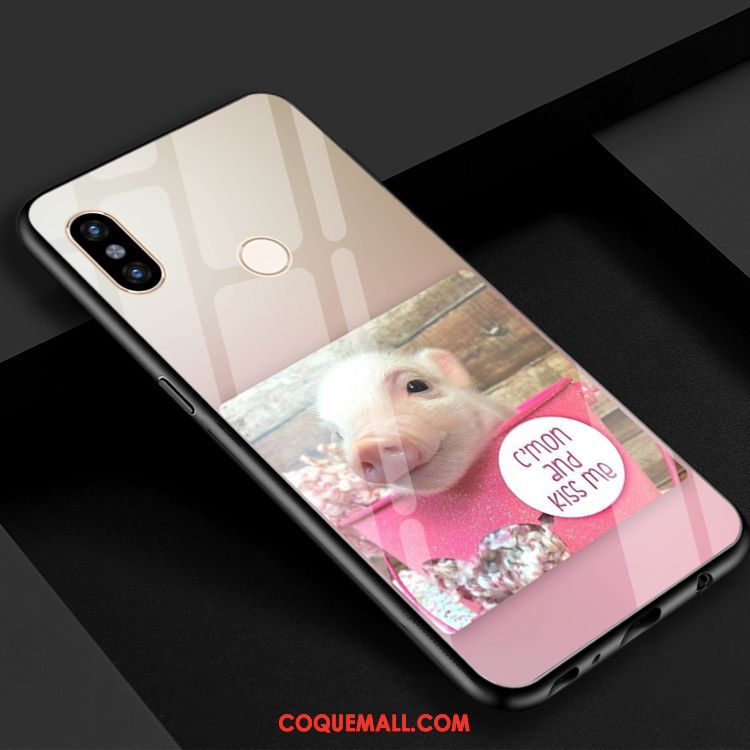 Étui Xiaomi Mi Max 3 Téléphone Portable Mignonne Rouge, Coque Xiaomi Mi Max 3 Dessin Animé Charmant Beige