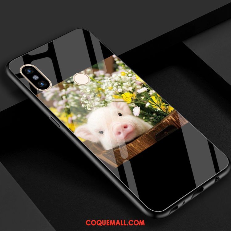 Étui Xiaomi Mi Max 3 Téléphone Portable Mignonne Rouge, Coque Xiaomi Mi Max 3 Dessin Animé Charmant Beige