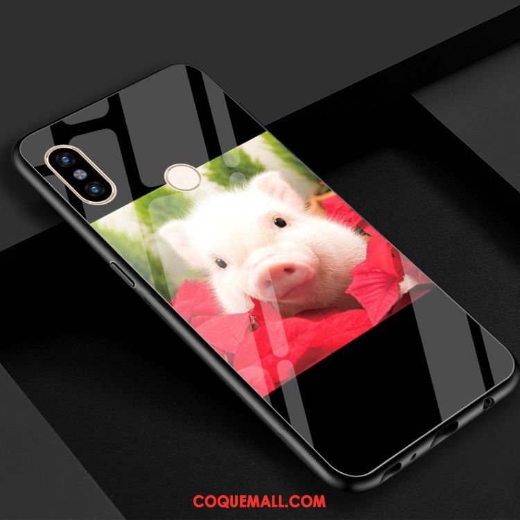 Étui Xiaomi Mi Max 3 Téléphone Portable Mignonne Rouge, Coque Xiaomi Mi Max 3 Dessin Animé Charmant Beige