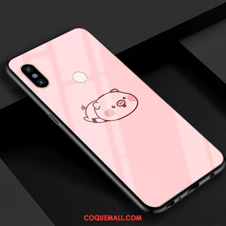 Étui Xiaomi Mi Max 3 Téléphone Portable Mignonne Rouge, Coque Xiaomi Mi Max 3 Dessin Animé Charmant Beige