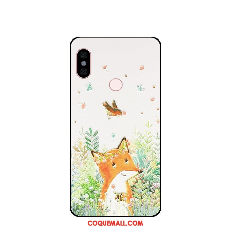 Étui Xiaomi Mi Max 3 Téléphone Portable Tendance Blanc, Coque Xiaomi Mi Max 3 Gaufrage Protection Beige