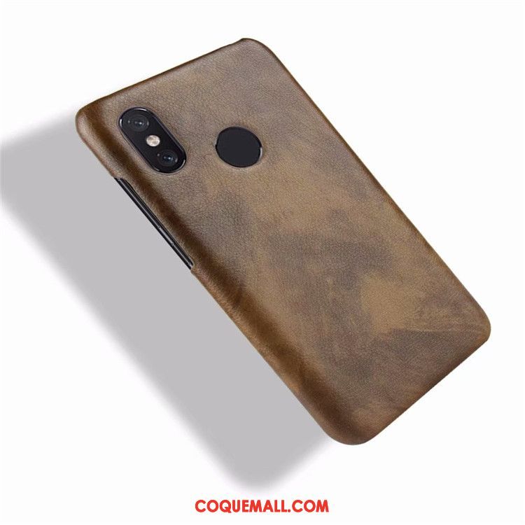 Étui Xiaomi Mi Max 3 Vintage Cuir Modèle Fleurie, Coque Xiaomi Mi Max 3 Incassable Crocodile Modèle Braun Beige