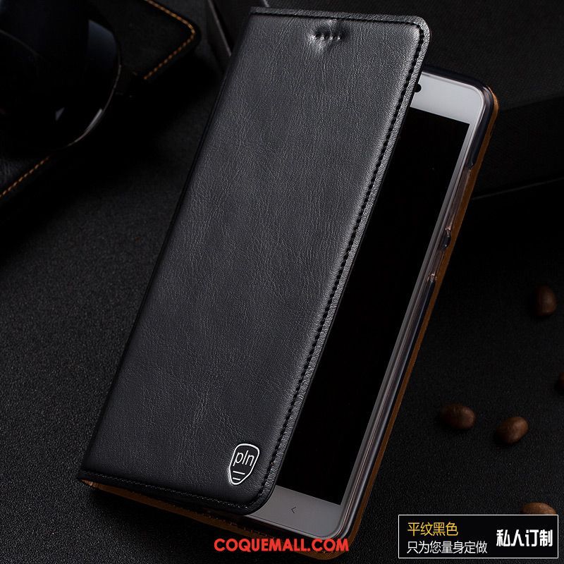 Étui Xiaomi Mi Max 3 Étui En Cuir Protection Tout Compris, Coque Xiaomi Mi Max 3 Téléphone Portable Cuir Véritable Braun Beige