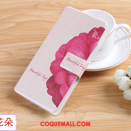 Étui Xiaomi Mi Max 3 Étui En Cuir Téléphone Portable Petit, Coque Xiaomi Mi Max 3 Clamshell Violet Beige