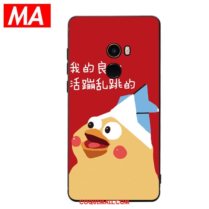 Étui Xiaomi Mi Mix 2 Dessin Animé Charmant Fluide Doux, Coque Xiaomi Mi Mix 2 Téléphone Portable Protection Beige