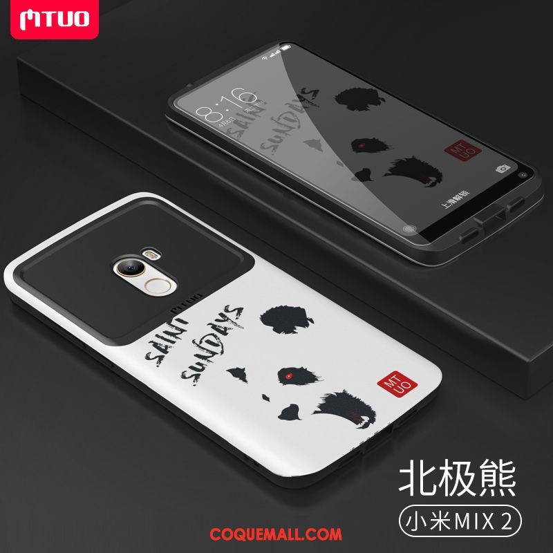 Étui Xiaomi Mi Mix 2 Dessin Animé Protection Téléphone Portable, Coque Xiaomi Mi Mix 2 Difficile Créatif Beige
