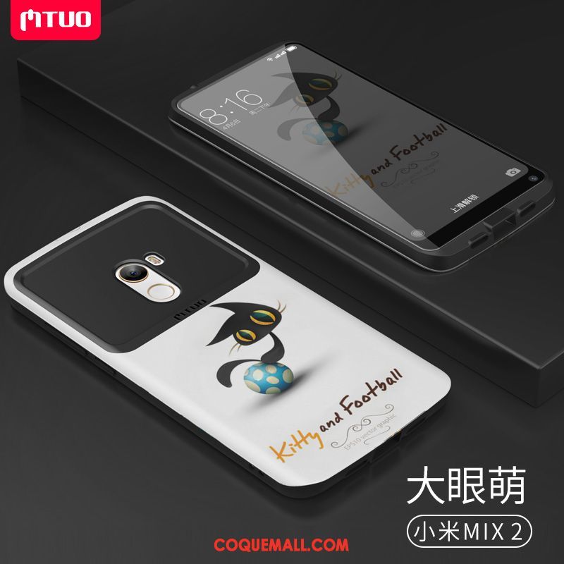 Étui Xiaomi Mi Mix 2 Dessin Animé Protection Téléphone Portable, Coque Xiaomi Mi Mix 2 Difficile Créatif Beige