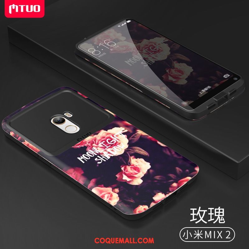 Étui Xiaomi Mi Mix 2 Dessin Animé Protection Téléphone Portable, Coque Xiaomi Mi Mix 2 Difficile Créatif Beige