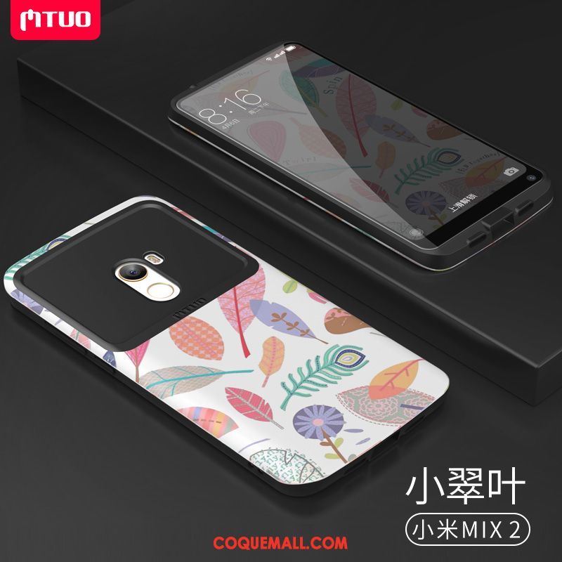 Étui Xiaomi Mi Mix 2 Dessin Animé Protection Téléphone Portable, Coque Xiaomi Mi Mix 2 Difficile Créatif Beige