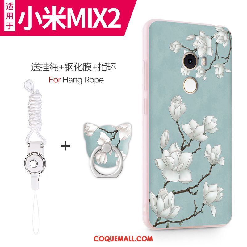 Étui Xiaomi Mi Mix 2 Délavé En Daim Vert Téléphone Portable, Coque Xiaomi Mi Mix 2 Petit Tout Compris Beige