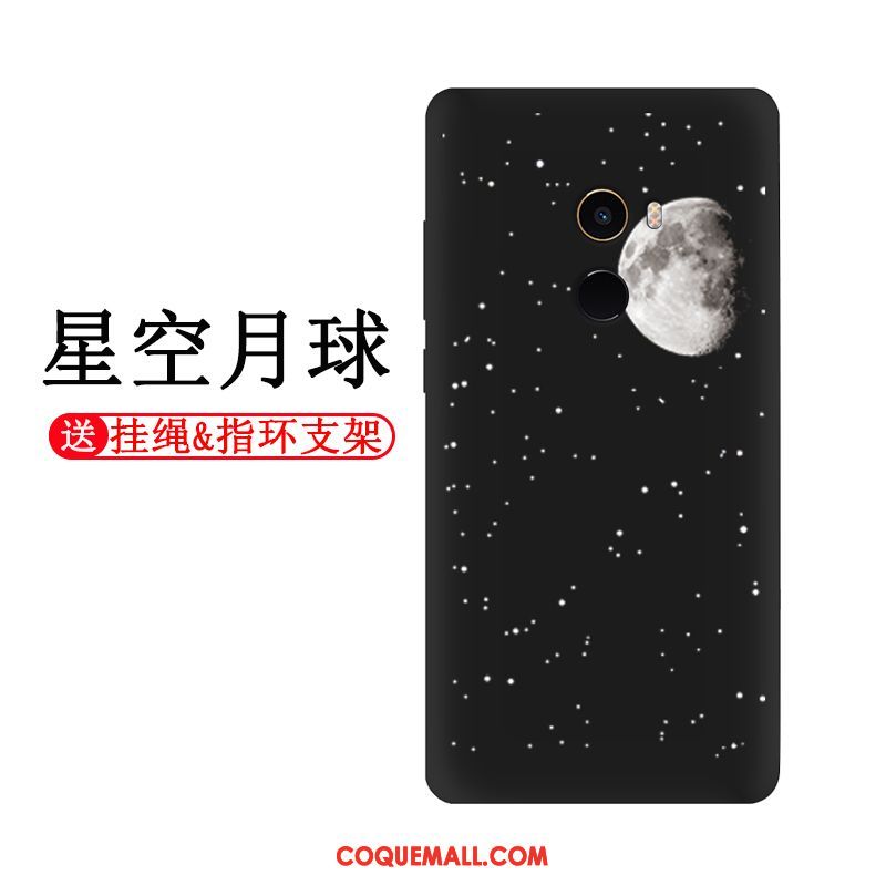 Étui Xiaomi Mi Mix 2 Incassable Dessin Animé Téléphone Portable, Coque Xiaomi Mi Mix 2 Noir Silicone Beige