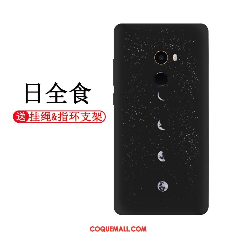 Étui Xiaomi Mi Mix 2 Incassable Dessin Animé Téléphone Portable, Coque Xiaomi Mi Mix 2 Noir Silicone Beige