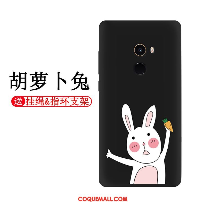 Étui Xiaomi Mi Mix 2 Incassable Dessin Animé Téléphone Portable, Coque Xiaomi Mi Mix 2 Noir Silicone Beige