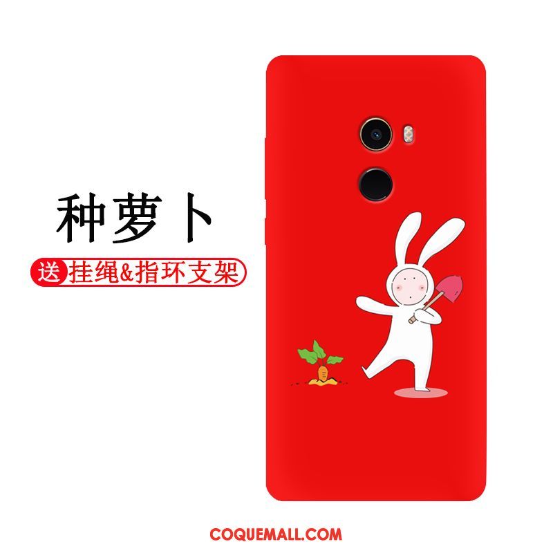 Étui Xiaomi Mi Mix 2 Incassable Dessin Animé Téléphone Portable, Coque Xiaomi Mi Mix 2 Noir Silicone Beige