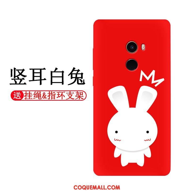 Étui Xiaomi Mi Mix 2 Incassable Dessin Animé Téléphone Portable, Coque Xiaomi Mi Mix 2 Noir Silicone Beige