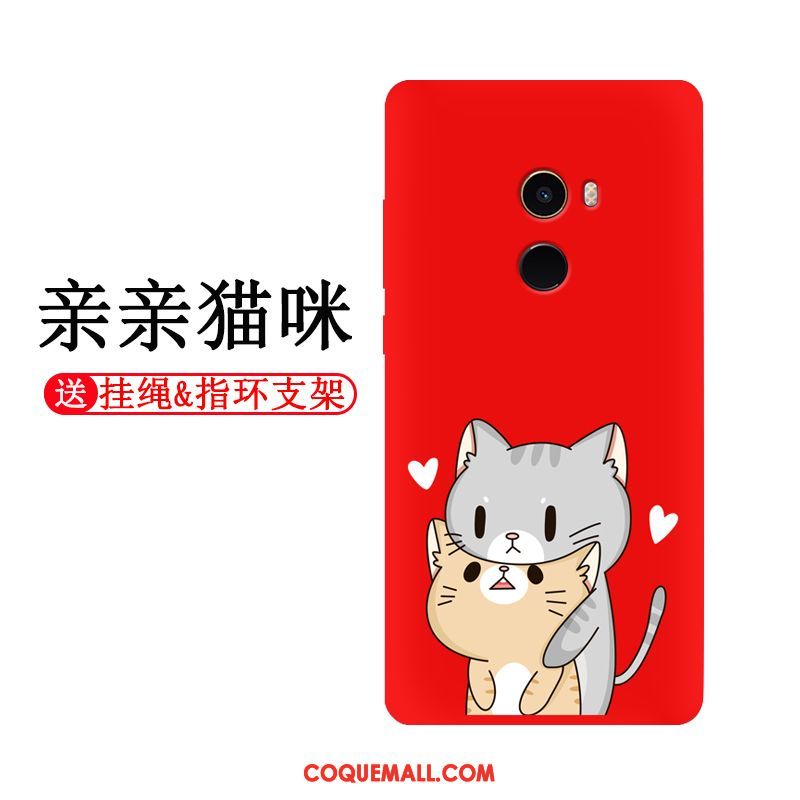 Étui Xiaomi Mi Mix 2 Incassable Dessin Animé Téléphone Portable, Coque Xiaomi Mi Mix 2 Noir Silicone Beige