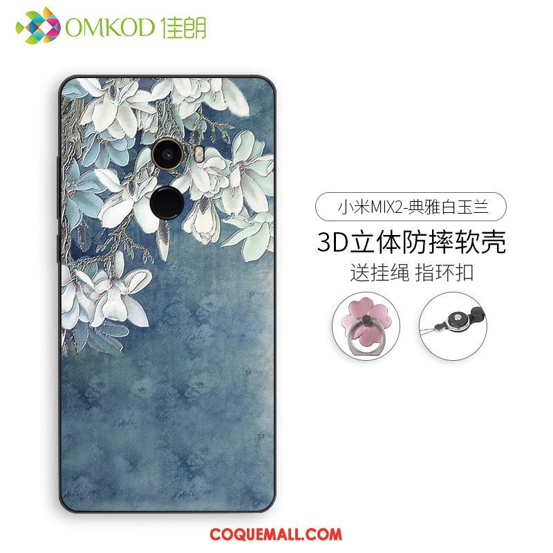 Étui Xiaomi Mi Mix 2 Incassable Protection Petit, Coque Xiaomi Mi Mix 2 Bleu Créatif Beige